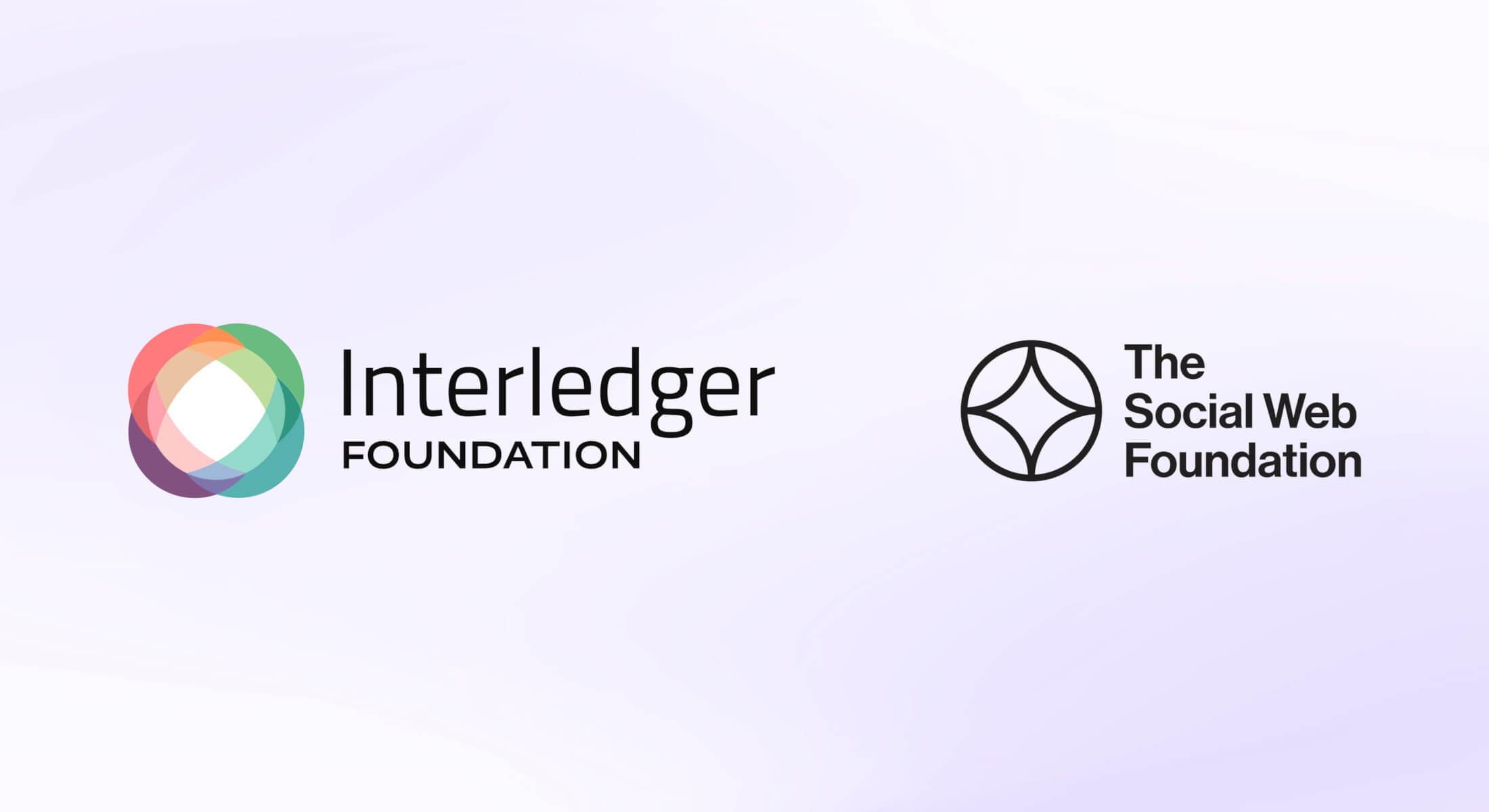 The Interledger Foundation and The Social Web Foundation logos